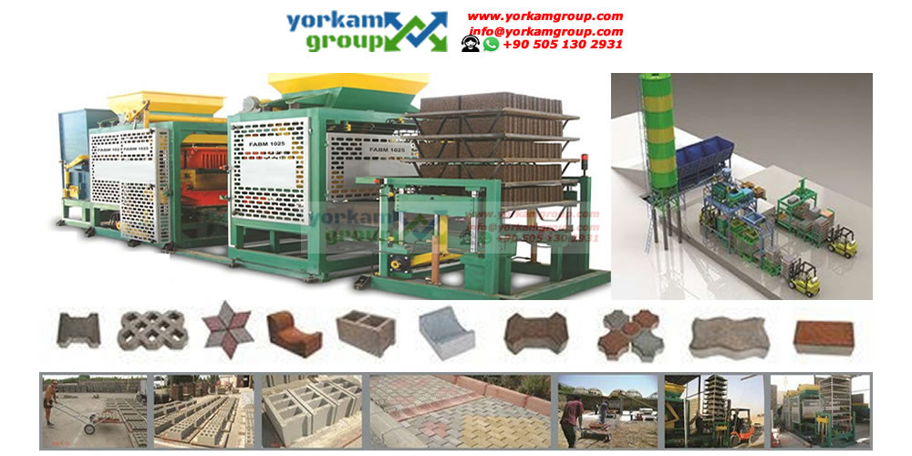 machine de fabrication de pave semi-automatique machine agglos parpaing brique hourdis bordure Yorkam Group YG1450D