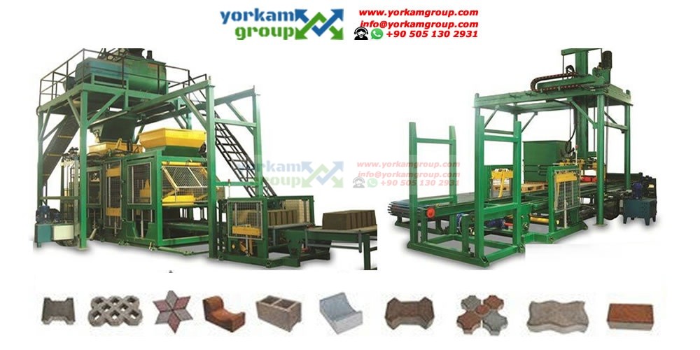 machine de fabrication de pave semi-automatique machine agglos parpaing brique hourdis bordure Yorkam Group YG1650D