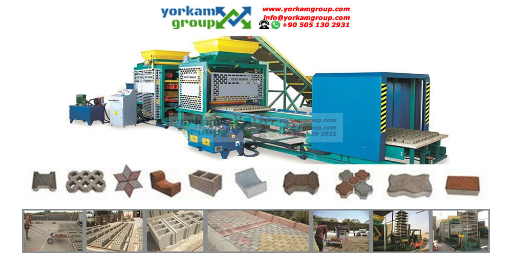 Usine de parpaing et de pavé - Machine de parpaing semi-automatique YORKAM GROUP YG1275D