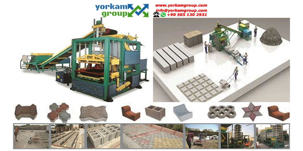 Machine pour fabrication de pave autobloquant ou machine de pave chez Yorkam Group Model YG470S