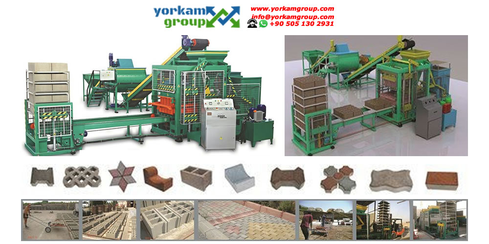Machine pour fabrication de pave autobloquant ou machine de pave chez Yorkam Group Model YG950S
