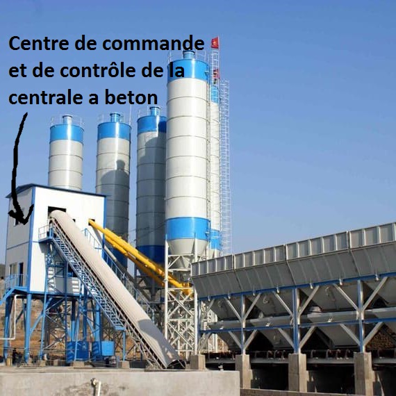 Centre de commande et de contrôle de la centrale a beton